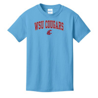 Washington State Cougars Arch Over White Officiall Basic Youth T-shirt | Artistshot