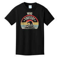 Retro Who Tooted Funny Train Lover Model Railroad Basic Youth T-shirt | Artistshot