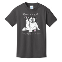 Karma Is A Cat Purring In My Lap Cause It Loves Me Basic Youth T-shirt | Artistshot