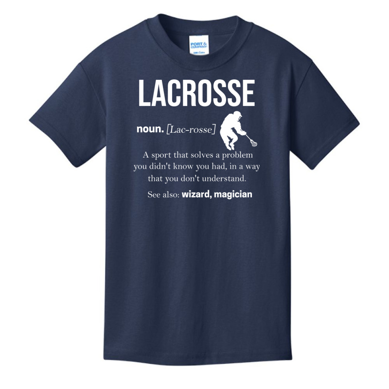 Lacrosse Players Throw Cue Ball Lax Crossstick (16 Basic Youth T-shirt by ChuArt. | Artistshot