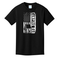 Camping Dad Usa Flag Camper Daddy Father's Day T S Basic Youth T-shirt | Artistshot