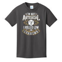 Not Antisocial, Rolled Low Charisma Funny Rpg Love Basic Youth T-shirt | Artistshot