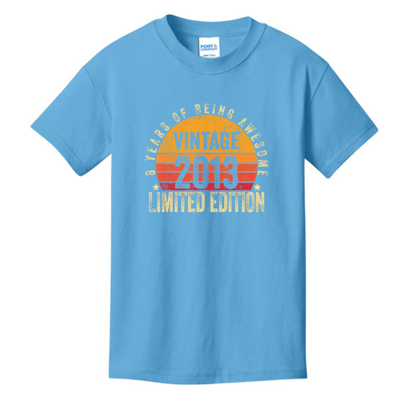 8 Year Old Gifts Vintage 2013 Limited Edition 8th Basic Youth T-shirt by coyagota | Artistshot