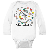 I'm Fine Everything Is Fine Long Sleeve Baby Bodysuit | Artistshot