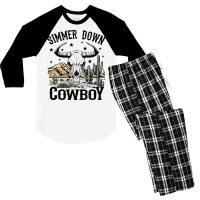 Simmer Down Cowboy Men's 3/4 Sleeve Pajama Set | Artistshot