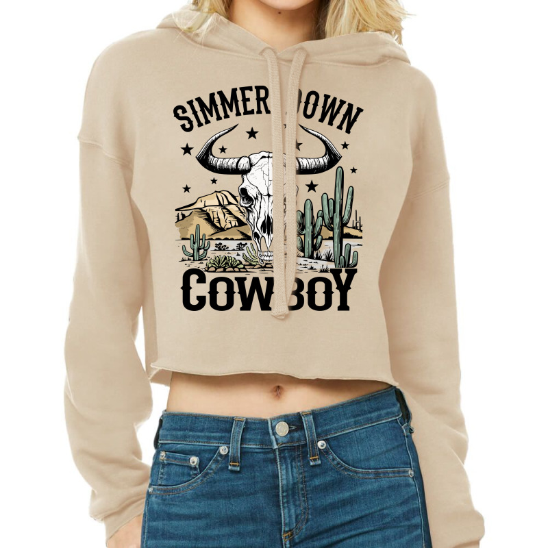 Simmer Down Cowboy Cropped Hoodie | Artistshot