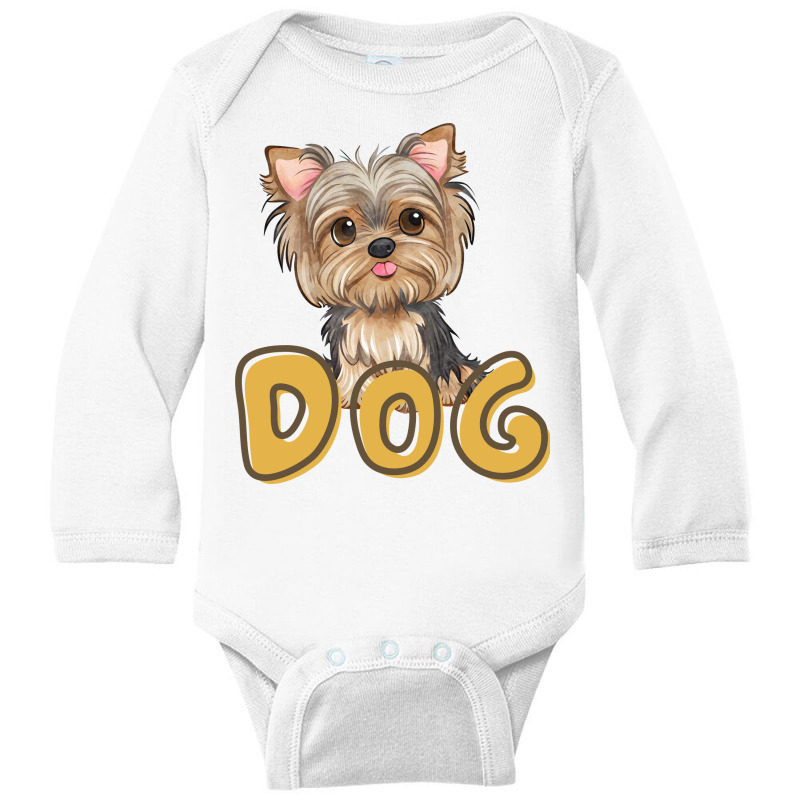 Dog   Retro Line Art Design 11 Long Sleeve Baby Bodysuit by rahmaazari | Artistshot