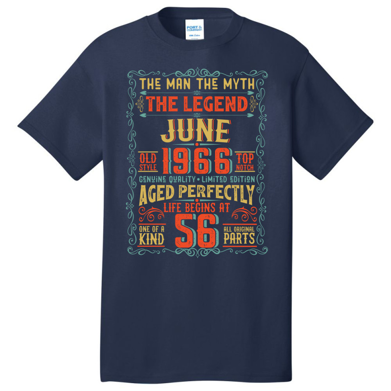 The Man The Myth The Legend 56 Birthday 1966 Red Basic T-shirt | Artistshot