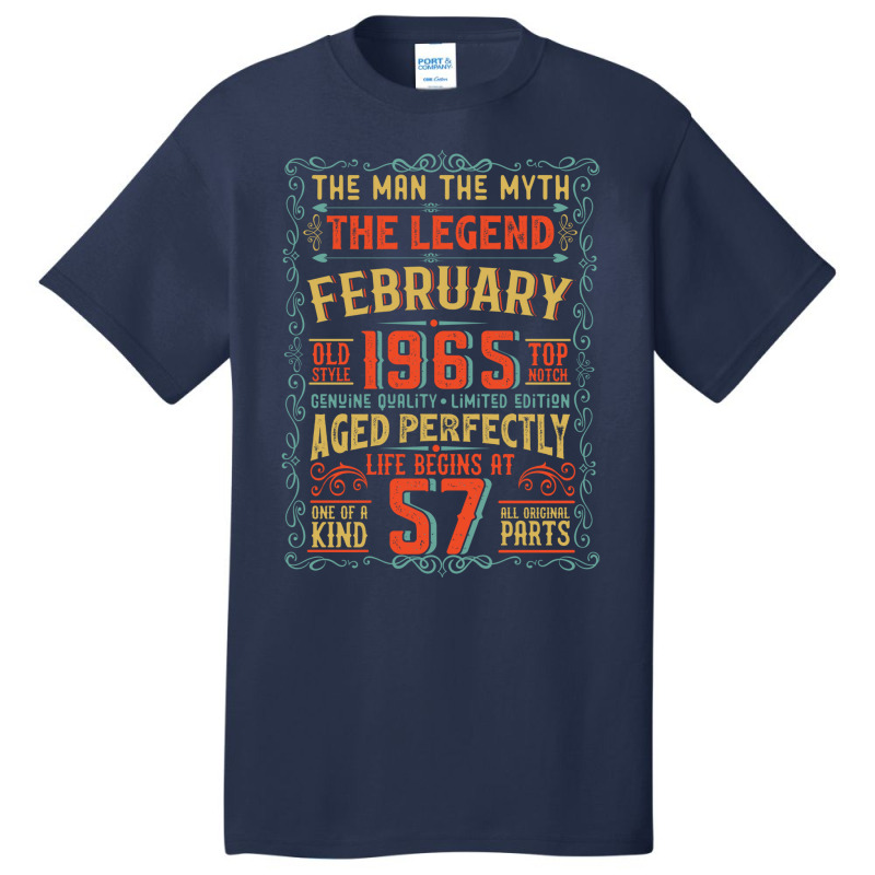 The Man The Myth The Legend 57 Birthday 1965 Cute Basic T-shirt by kosicnarwarw | Artistshot