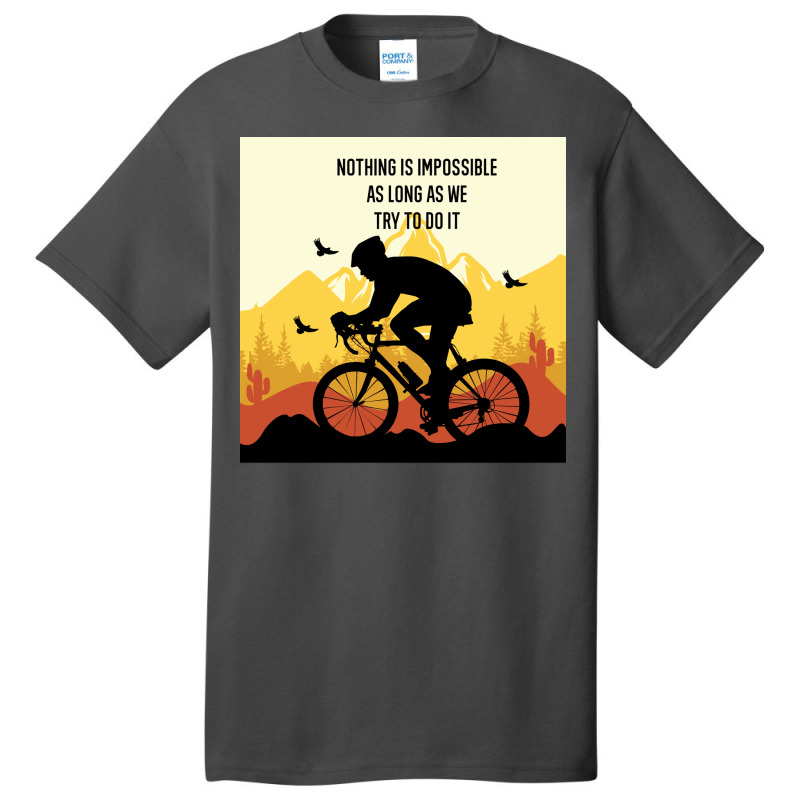 Mountain Bicycle Yellow Basic T-shirt | Artistshot