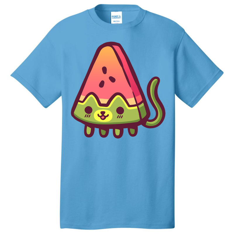 Watermelon Cat Basic T-shirt by steverlopez | Artistshot