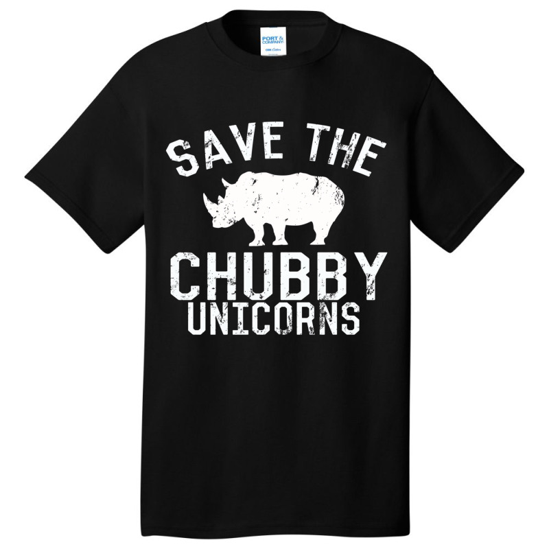 Funny Save The Chubby Unicorns Fat Rhino Hoodie Basic T-shirt by onofre | Artistshot