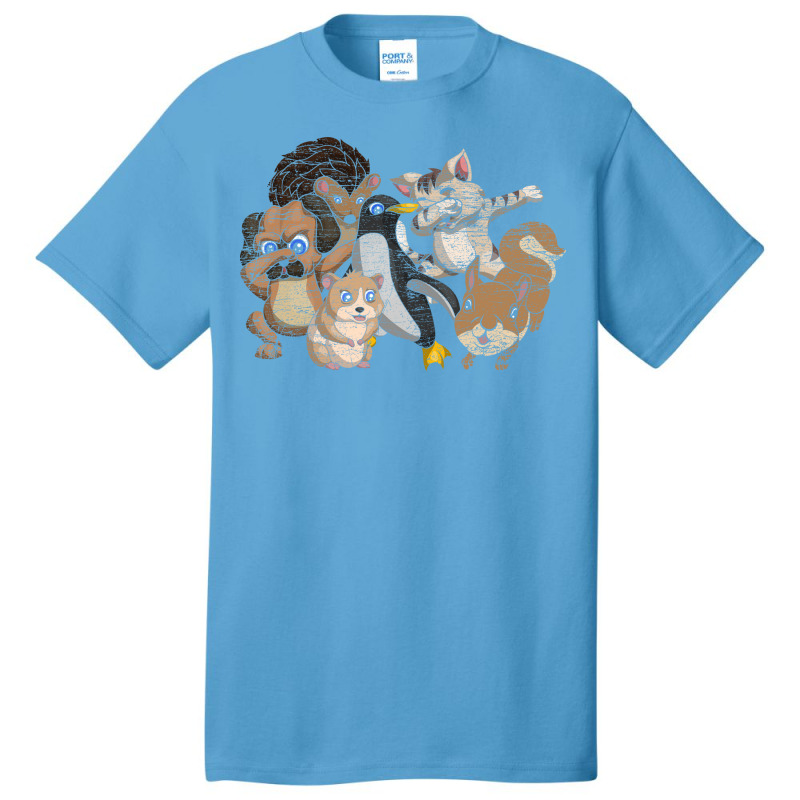 Cat Dog Hedgehog Squirrel Penguin Cute Animals Hip Basic T-shirt | Artistshot