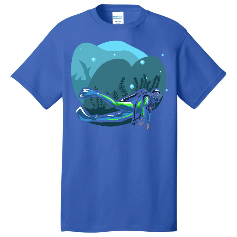 Diving Nostalgia Basic T-shirt by sbusiozald | Artistshot