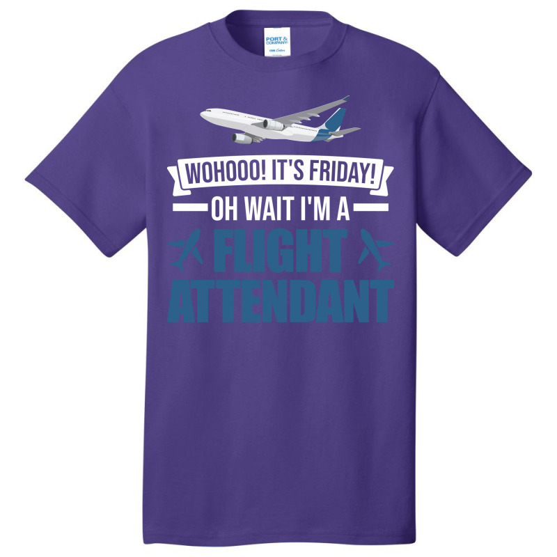 Flight Attendant Gift Stewardess Nostalgia Basic T-shirt | Artistshot