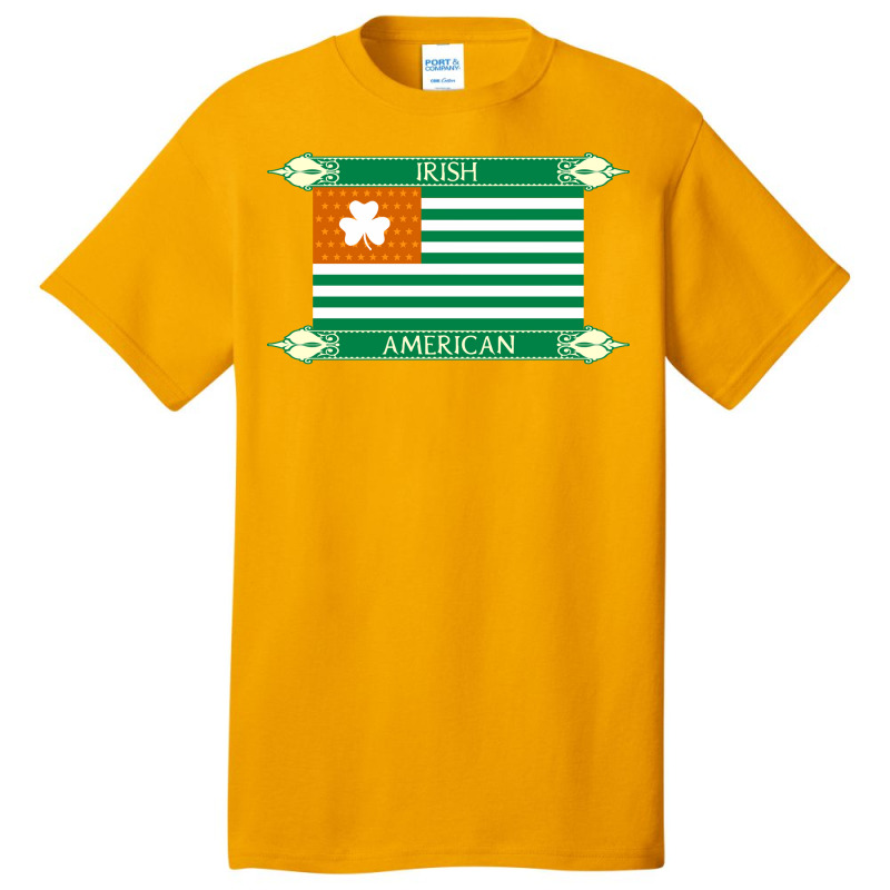 Irish American Flag Nature Basic T-shirt | Artistshot