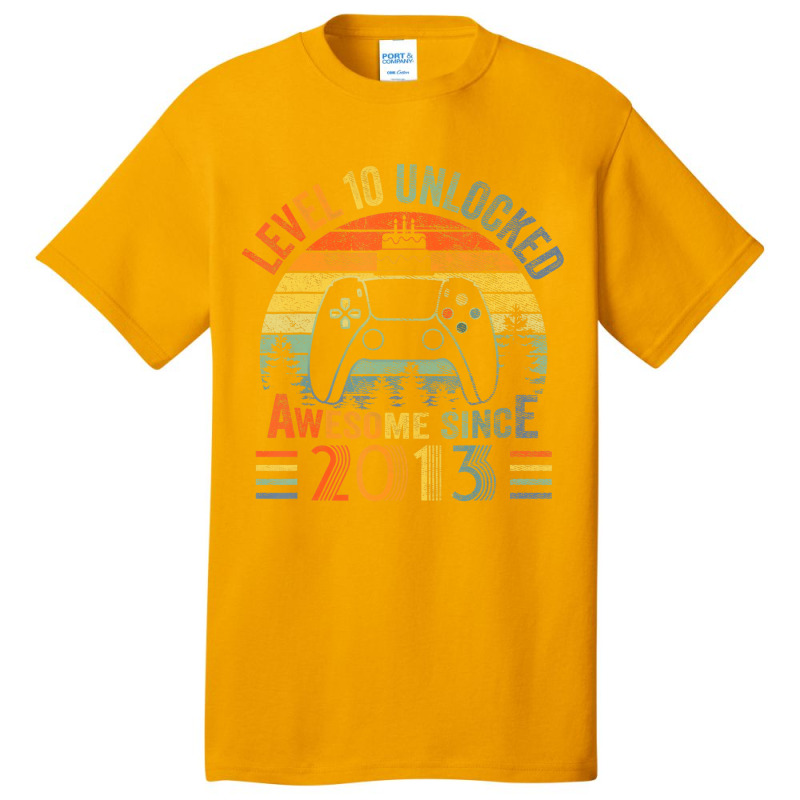 Level 10 Unlocked Video Gamer 10 Years Old 10 Birt Basic T-shirt | Artistshot