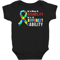 Autism Awareness T  Shirt Autism Is Not A Disability It's A Different Baby Bodysuit | Artistshot