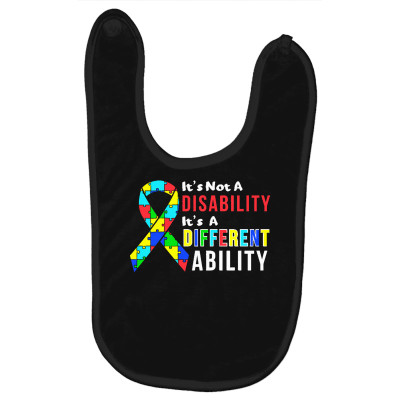 Autism Awareness T  Shirt Autism Is Not A Disability It's A Different Baby Bibs by joanie38206 | Artistshot