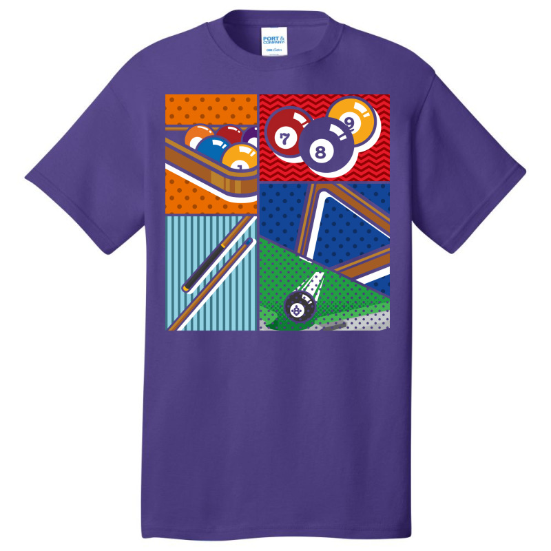 Billiard Balls Snooker Player Pool Billiard Art Bi Basic T-shirt by gashejeggef | Artistshot