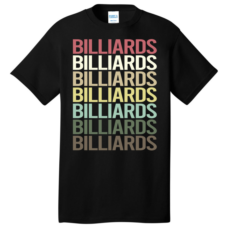 Colorful Text Billiards 1 Basic T-shirt | Artistshot