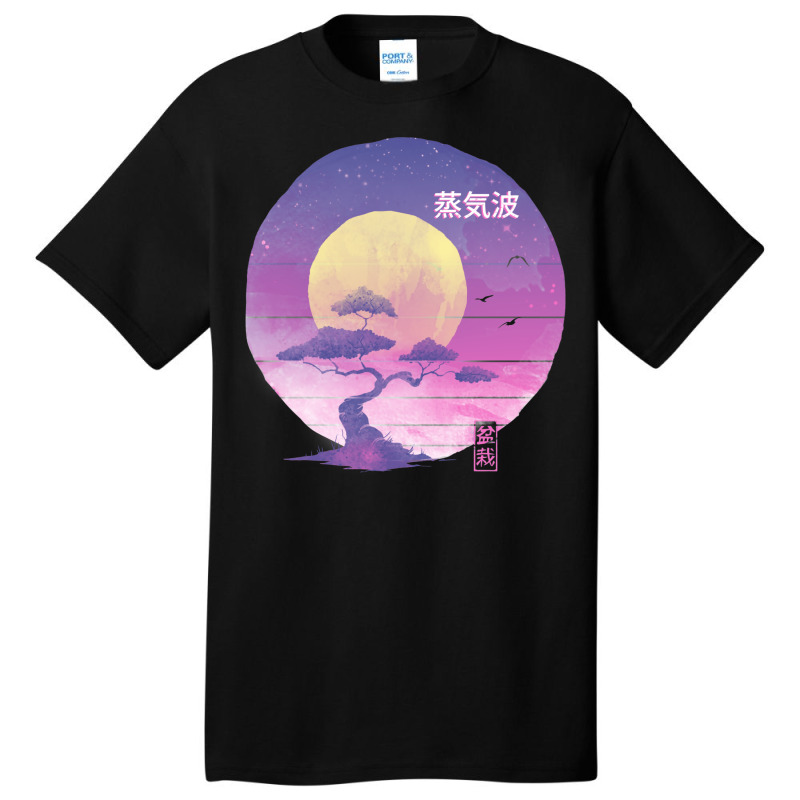 Bonsai Wave Basic T-shirt by akinwanaroa4 | Artistshot