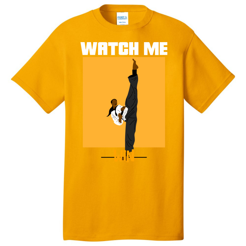 Watch Me Win Brown Skin Black Girl Magic Martial A Basic T-shirt | Artistshot