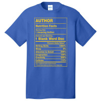 Nutrition Facts Author Girl Basic T-shirt | Artistshot