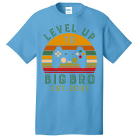 Leveled Up To Big Bro Est 2021 Promoted To Big Bro Basic T-shirt | Artistshot