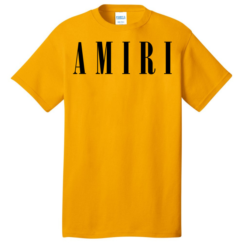 Amiri Black Font Basic T-shirt by znaidiativot | Artistshot