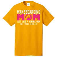 Wakeboarding Mom Joke Wakeboarder Mother Yellow Basic T-shirt | Artistshot