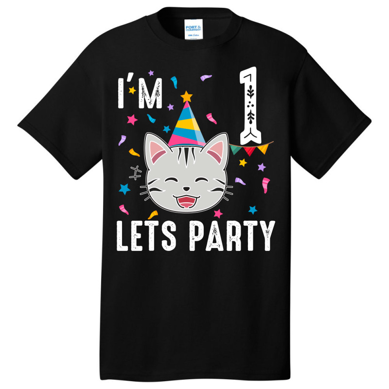 Lets Party 1st Birthday With Domestic Shorthair Cu Basic T-shirt | Artistshot