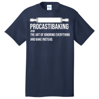 Procastibaking Definition Baker Cookie Baking Retr Basic T-shirt | Artistshot