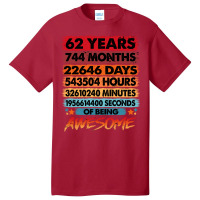 62nd Birthday  62 Years Old Vintage Birthday 70s Basic T-shirt | Artistshot