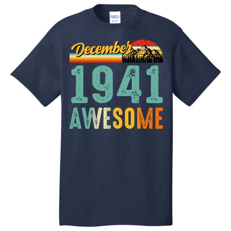 December 1941 Birthday Gift  Vintage December 1941 Basic T-shirt | Artistshot