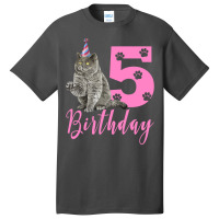 Happy Birthday 5th Cute Birthday British Shorthair Basic T-shirt | Artistshot