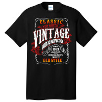 Vintage Birthday 1933 Aged To Perfection 1933 Birt Basic T-shirt | Artistshot