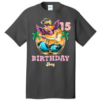 Cute Flamingo 15th Birthday Boy Vintage Basic T-shirt | Artistshot