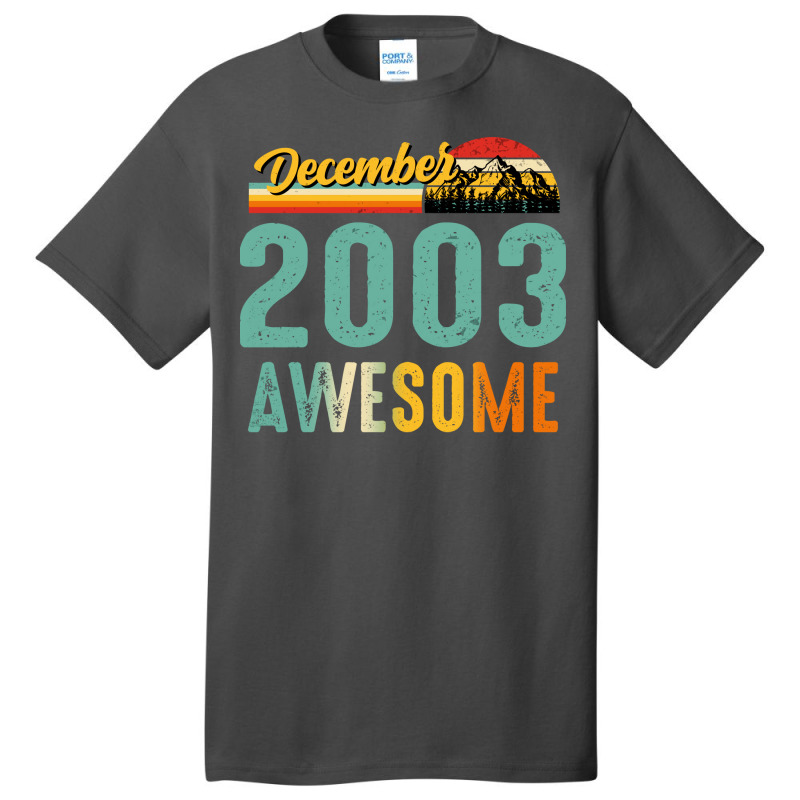 December 2003 Birthday Gift  Vintage December 2003 Basic T-shirt | Artistshot