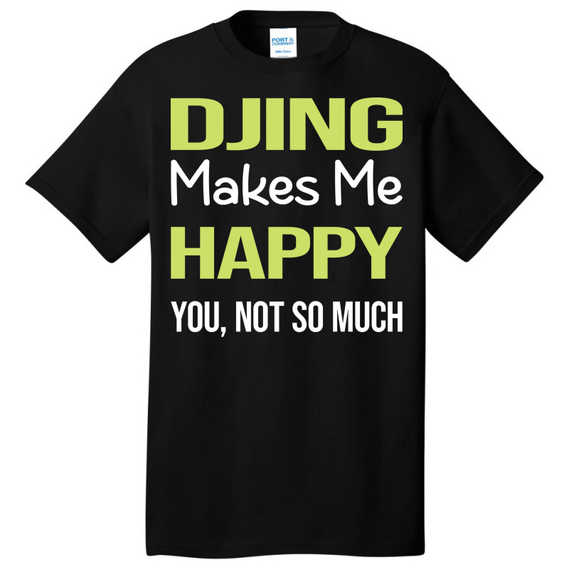 Funny Happy Djing Dj Disc Jockey Deejay Aesthetic Basic T-shirt | Artistshot