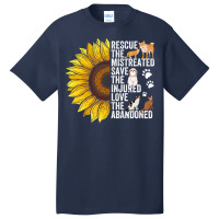 Dog Rescue Sunflower Rescue The Mistreated Nostalg Basic T-shirt | Artistshot