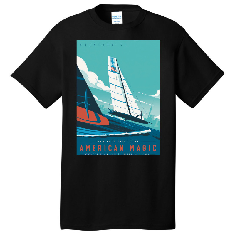 America's Cup   American Magic Poster   Auckland 2 Basic T-shirt by deakinlathena | Artistshot