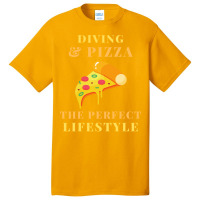 Diving And Pizza Lifestyle Travel Basic T-shirt | Artistshot