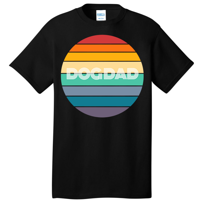 Rainbow Dog Dad Retro Vintage Love Basic T-shirt by azenirlongua | Artistshot