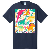 Bright Dinosaurs Hippie Basic T-shirt | Artistshot