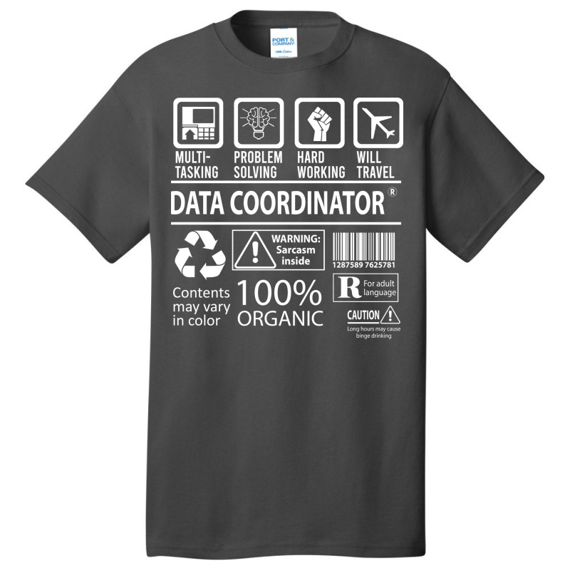 Data Coordinator T  Multitasking Certified Job Gif Basic T-shirt | Artistshot