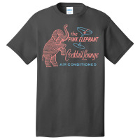 Pink Elephant Cocktail Lounge Basic T-shirt | Artistshot