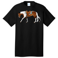 Tobiano Western Pleasure Horse Equine Rampaige Cut Basic T-shirt | Artistshot