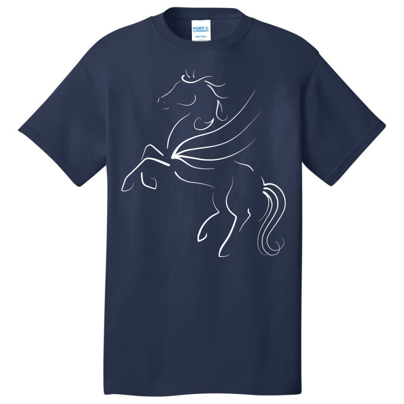 Rearing Black Pegasus Quote Basic T-shirt | Artistshot