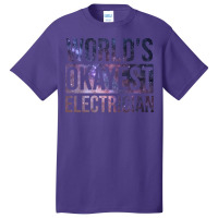 Electrician Girl Blue Basic T-shirt | Artistshot